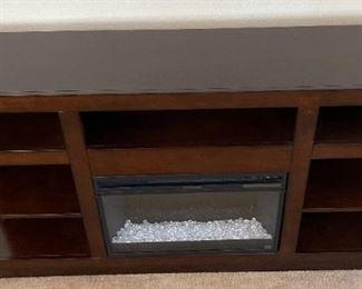 Legends Furniture AV Cabinet with Dimplex Electric Fireplace 36 x 65 x 16in HxWxD