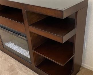 Legends Furniture AV Cabinet with Dimplex Electric Fireplace 36 x 65 x 16in HxWxD