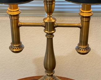 Brass Double Light Table Lamp 27 x 20 x 6in HxWxD