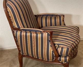 3pc Ethan Allen Lucian Chairs & Ottoman Chair: 38 x 34 x 34in HxWxD