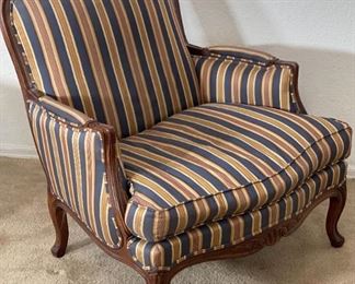 3pc Ethan Allen Lucian Chairs & Ottoman Chair: 38 x 34 x 34in HxWxD