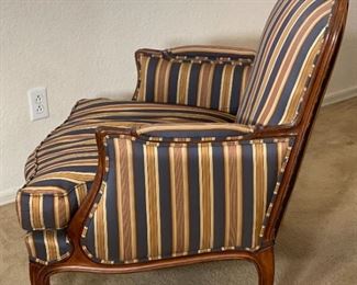 3pc Ethan Allen Lucian Chairs & Ottoman Chair: 38 x 34 x 34in HxWxD