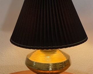 Hammered Brass Lamp 23.5 x 19in diameter