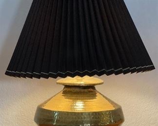 Hammered Brass Lamp 23.5 x 19in diameter