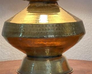 Hammered Brass Lamp 23.5 x 19in diameter