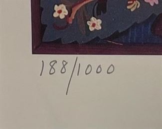 Signed Allan Mardon Arizona Inn Tucson Arizona Framed Signed Print Frame: 34 x 33in Art: 22 x 22in