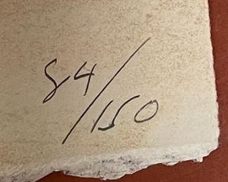 Signed RC Gorman Litho Chela State II R.C. 1980 Lithograph Framed Litho Serigraph Frame: 30 x 36in Art: 22 x 28in