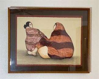 Signed RC Gorman Color Trial Proof Litho Navajo Women State II R.C. 1980 Lithograph Framed Litho Serigraph Frame: 31 x 38in Art: 22.5 x 30in