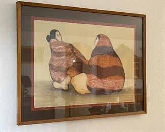 Signed RC Gorman Color Trial Proof Litho Navajo Women State II R.C. 1980 Lithograph Framed Litho Serigraph Frame: 31 x 38in Art: 22.5 x 30in