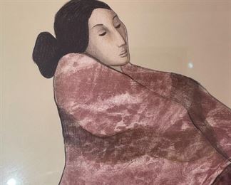 Signed RC Gorman Color Trial Proof Litho Navajo Women State II R.C. 1980 Lithograph Framed Litho Serigraph Frame: 31 x 38in Art: 22.5 x 30in