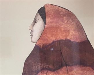 Signed RC Gorman Color Trial Proof Litho Navajo Women State II R.C. 1980 Lithograph Framed Litho Serigraph Frame: 31 x 38in Art: 22.5 x 30in