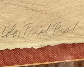 Signed RC Gorman Color Trial Proof Litho Navajo Women State II R.C. 1980 Lithograph Framed Litho Serigraph Frame: 31 x 38in Art: 22.5 x 30in