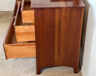 Ethan Allen American Impressions Cherry 6-Drawer Dresser W/ Topper & Mirror Shaker Style Dresser: 32.5 x 65 x 19in