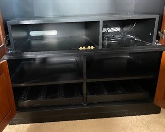 Ethan Allen American Impressions AV/Wardrobe Cabinet Cherry & Ebony 85 x 48 x 25in HxWxD