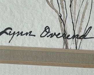 Original Art Lynn Overend Door Watercolor Painting Framed Frame: 17 x 13.25in Image: 10.25 x 7in