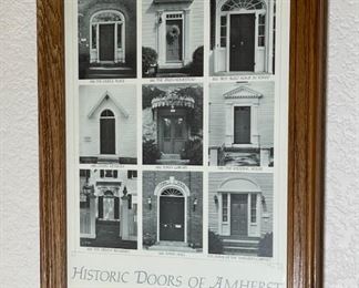 Historic Doors of Amherst Framed Print Poster Frame: 18.5 x 14.5in