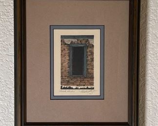 Adela Window Signed Print Framed Art Frame: 11 x 9.5in