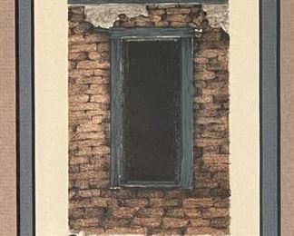 Adela Window Signed Print Framed Art Frame: 11 x 9.5in