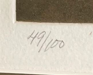 Shaman James A Rome Signed Etching litho Framed Art Lithograph Print Frame: 20 x 17in Image: 11.75 x 8.75in