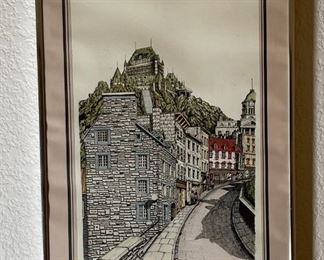 Signed Litho Cote De La Montagne Frame: 18.25 x 12.25in Image: 13.5 x 19.5in