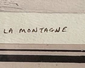 Signed Litho Cote De La Montagne Frame: 18.25 x 12.25in Image: 13.5 x 19.5in