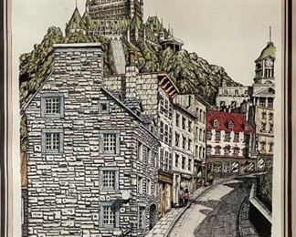 Signed Litho Cote De La Montagne Frame: 18.25 x 12.25in Image: 13.5 x 19.5in