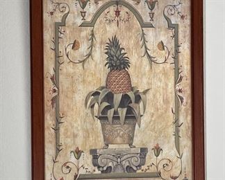 J. Wiens Pineapple art Framed Print 35 x 27in