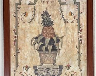 J. Wiens Pineapple art Framed Print 35 x 27in