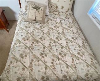 Full Size Palm tree bed sheet set Full