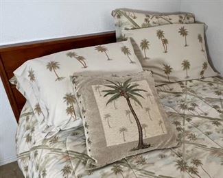 Full Size Palm tree bed sheet set Full