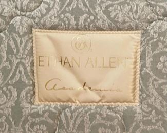 Queen Ethan Allen Elements Natural Maple Bed Headboard/Frame/Mattress/Boxspring Frame: 45 x 68 x 83in<BR>Mattress: 79 x 60in