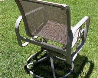 5pc Tropitone Outdoor Patio Table & Chairs Set Aluminum Sling Table: 27in H x 48in diameter