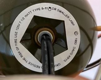 1993 Vintage David Krys Martini Lamp Bar Light Pop art 14.5in H x 10in Diameter