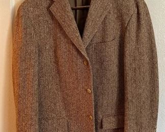 Polo Ralph Lauren Suit Jacket Italy Blue Label Tweed #1 Sz: 42