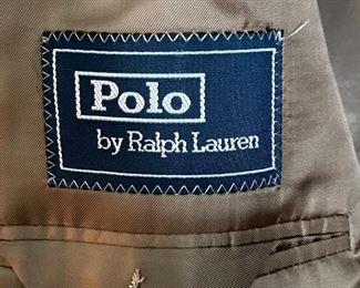 Polo Ralph Lauren Suit Jacket Italy Blue Label Tweed #1 Sz: 42