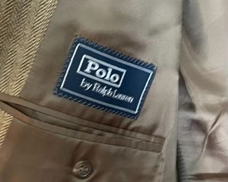 Polo Ralph Lauren Suit Jacket Italy Blue Label Silk/Flax/Wool #4 Sz: 42