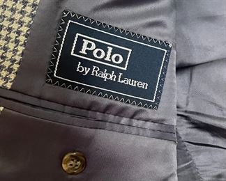 Polo Ralph Lauren Suit Jacket Italy Blue Label Silk/Flax/Wool #5 Sz: 42