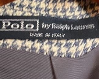 Polo Ralph Lauren Suit Jacket Italy Blue Label Silk/Flax/Wool #5 Sz: 42