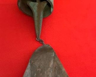Vintage Paolo Solari Cosanti BRONZE WIND BELL Large Hanging Metal Garden Chime Bell 3.5 x 2.75in