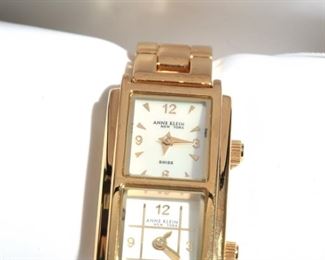 Anne Klein Dual Timezone Watch in Box 12/1458 751S Womens Face: 1.4x0.7in Bracelet: 6.25in