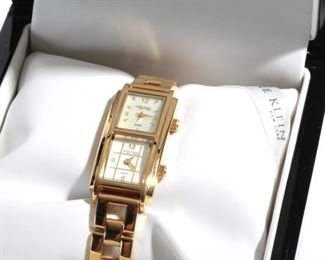 Anne Klein Dual Timezone Watch in Box 12/1458 751S Womens Face: 1.4x0.7in Bracelet: 6.25in