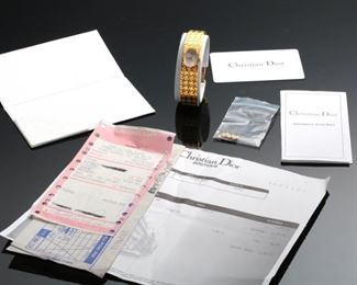 Ladies Christian Dior d70-150 Wrist Watch 0.69in W Bracelet: 6.0in