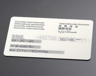 Ladies Christian Dior d70-150 Wrist Watch 0.69in W Bracelet: 6.0in