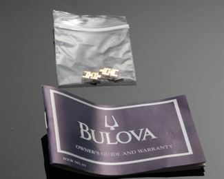 Bulova Dual Timezone Watch Quartz Womens Face: 1.5x0.75in Bracelet: 6.5in