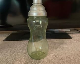 Vaseline glass Baby Bottle Cocktail Shaker