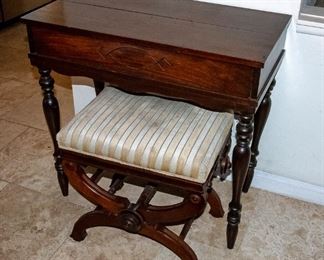 Piano Desk and X Chair