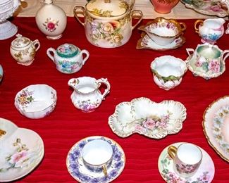 TABLES FULL of Ceramics - Crystal - Glassware