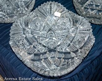 TABLES FULL - Ceramics - Glassware:  CUT Crystal