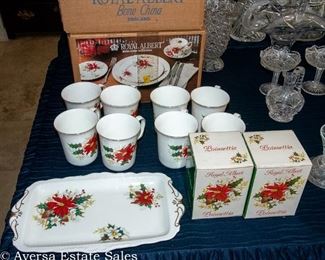 Royal Albert Poinsettia - COMPLETE SETS - NEW in BOX