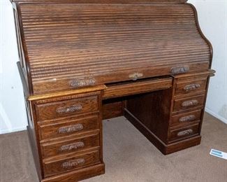 OAK Roll Top Desk